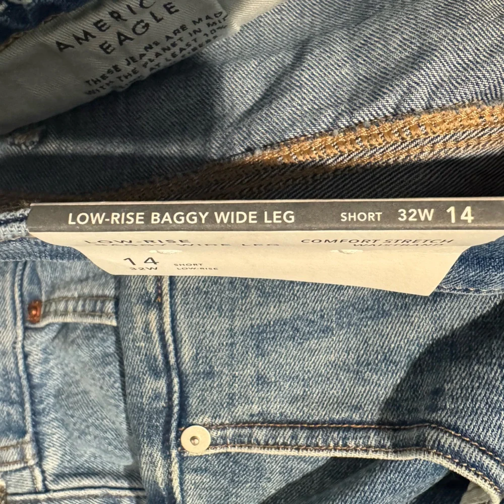 American Eagle Outfitters Low Rise Baggy Wide Leg Jeans. Size 14. NWT